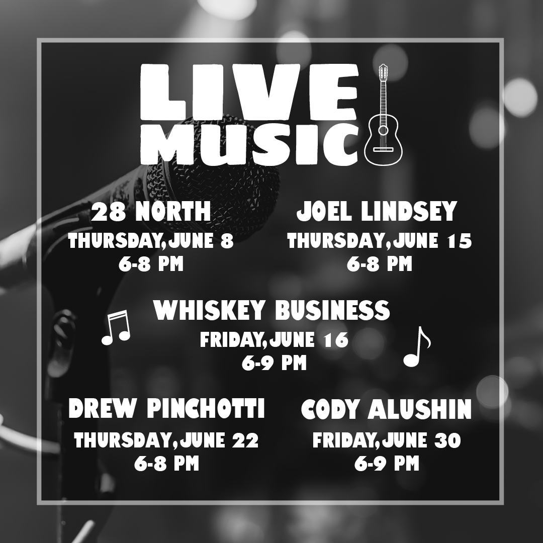 Live music graphic- June